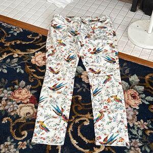 Pilot and the Letterpress for Anthropologie Birds of Paradise Mid rise Skinnies.